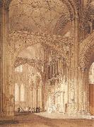 J.M.W. Turner Interior of Salisbury Cathedral,looking towards the North Transept oil painting reproduction